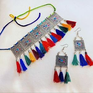 Choker & Earrings Set